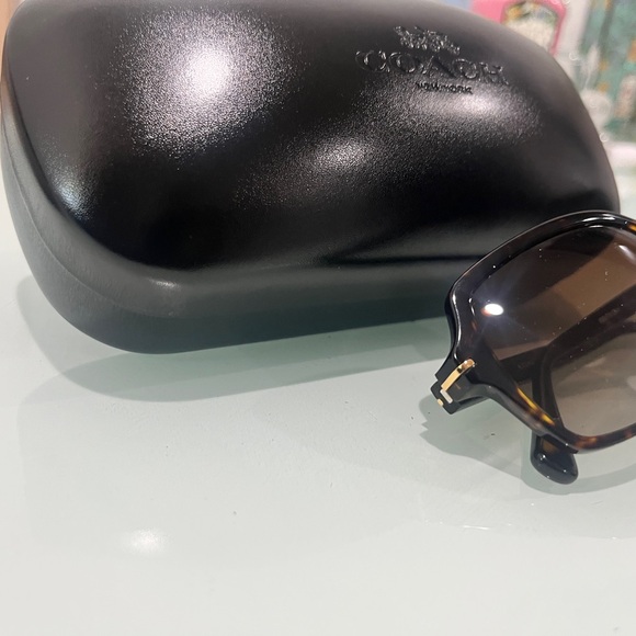 Coach Women's Tortoise Sunglasses - Picture 3 of 4